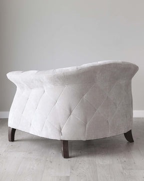 Luxe Light Grey Fabric Armchair