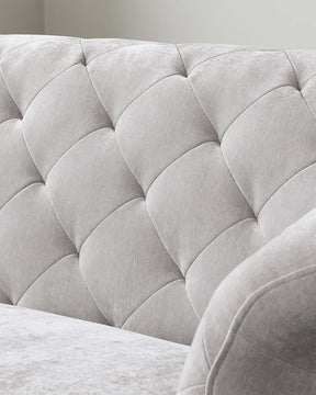Luxe Light Grey Fabric Armchair