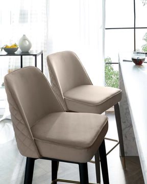 Mae Champagne Velvet Bar stool