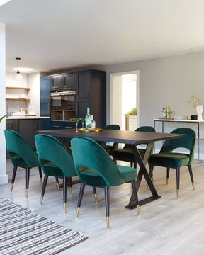 Nala dark washed wood 6 seater dining table