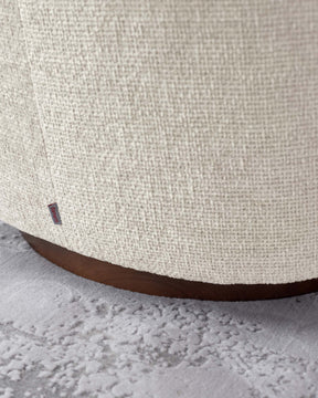 Natalia natural chunky weave swivel accent chair
