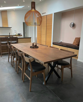 Eva Extendable Dining Table in Chocolate Oak
