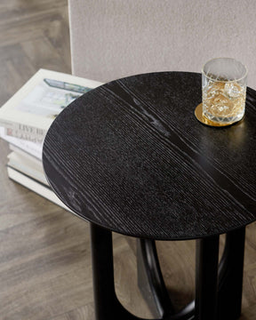 Orlan black ash side table