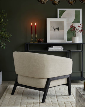 Parker Ivory Chenille Accent Chair