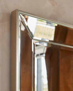 Regency Large Wall Mirror Antique Silver