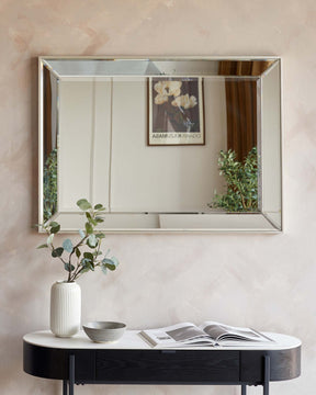 Regency Large Wall Mirror Antique Silver