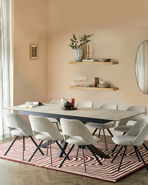 Riley Light Grey Ceramic 8 Seater Dining Table