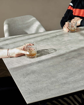 Riley Light Grey Ceramic 8 Seater Dining Table