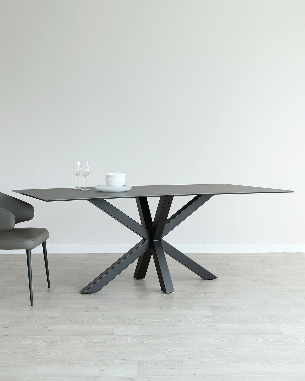 Riley Dark Grey Ceramic 8 Seater Dining Table