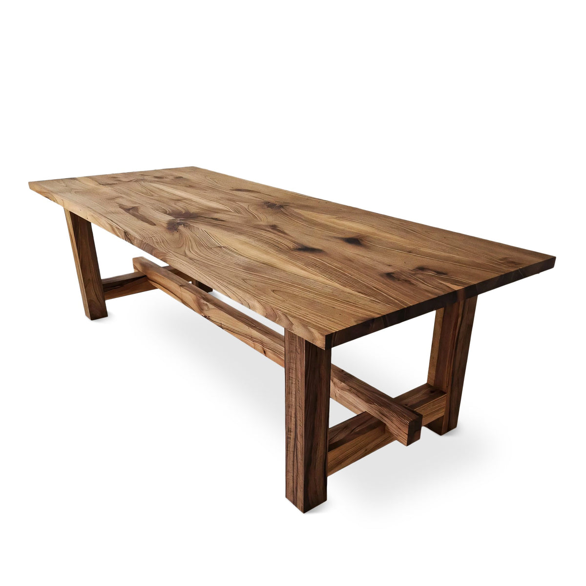 Rustic Extendable Dining Table in Solid Walnut