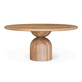 Loulou Oak Round Dining Table