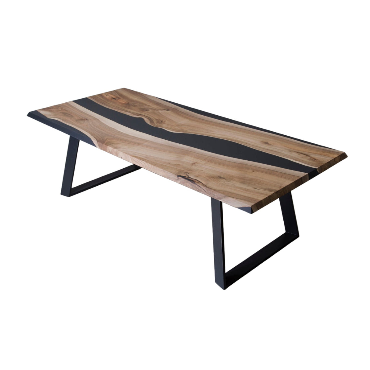 Wabi Black Epoxy Walnut Table