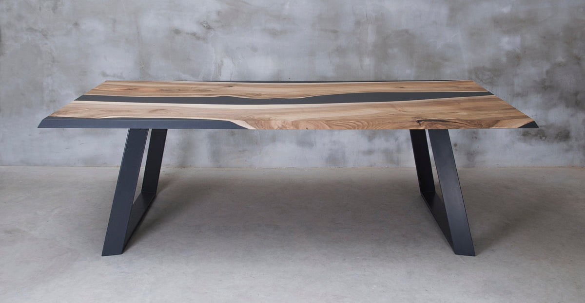 Wabi Black Epoxy Walnut Table