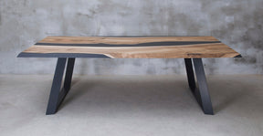 Wabi Black Epoxy Walnut Table