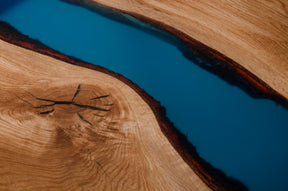 Wabi Blue Epoxy Table