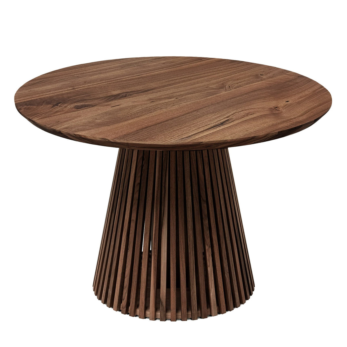 Vivien Round Extendable Dining Table in Chocolate Walnut