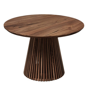 Vivien Round Extendable Dining Table in Chocolate Walnut