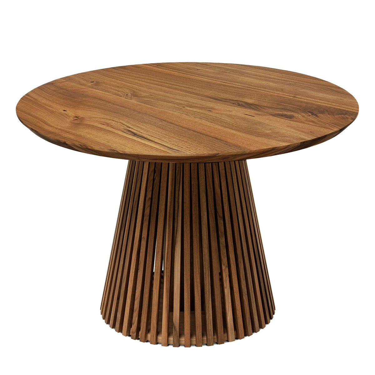 Vivien Round Extendable Dining Table in Darker Walnut