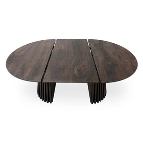 Vivien Round Extendable Dining Table in Charcoal Walnut