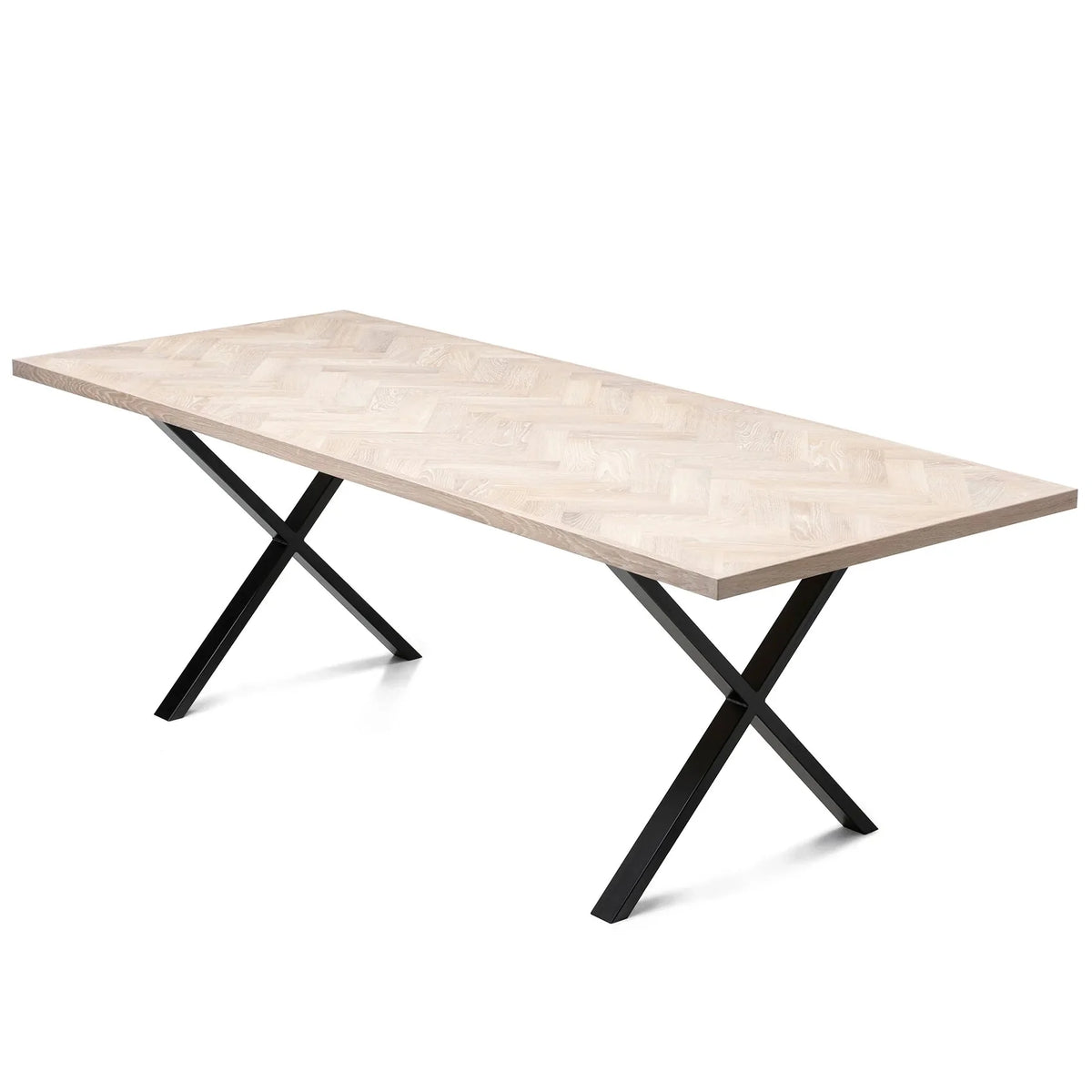 Astrid Cotton Herringbone Dining Table Extendable