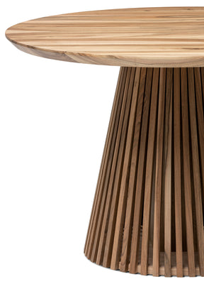 Vivien Round Extendable Dining Table in Solid Walnut