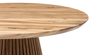 Vivien Round Extendable Dining Table in Solid Walnut