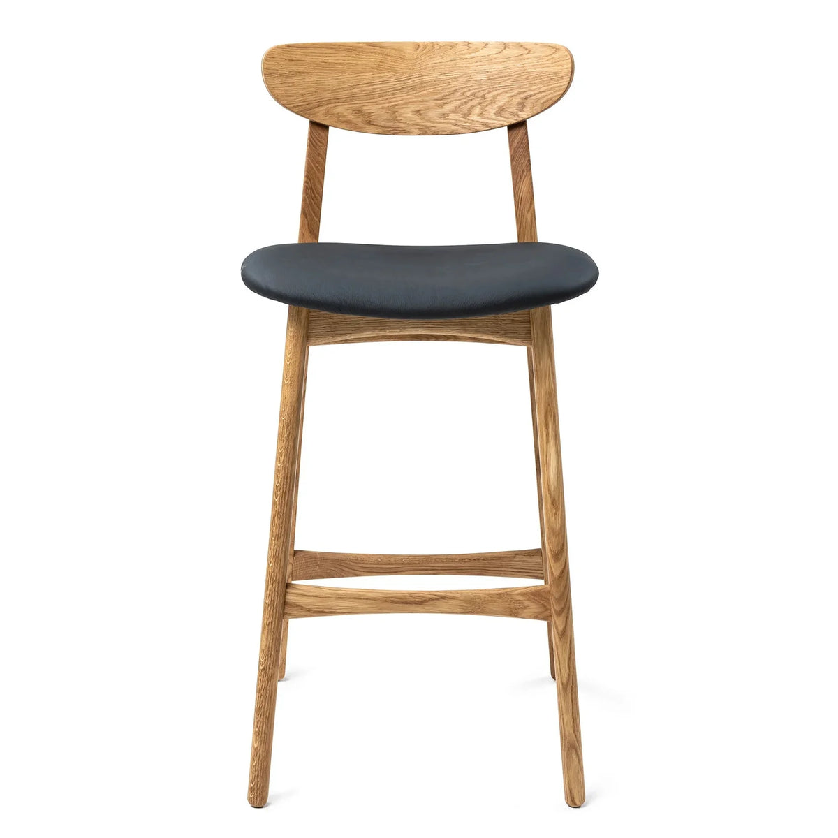 Oak Bar Stool Leather