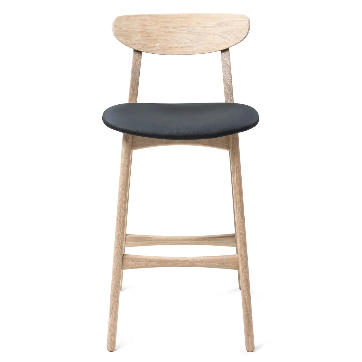 Oak Bar Stool Leather