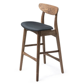 Oak Bar Stool Leather
