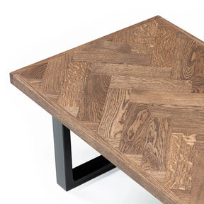 Astrid Chocolate Oak Herringbone Coffee Table
