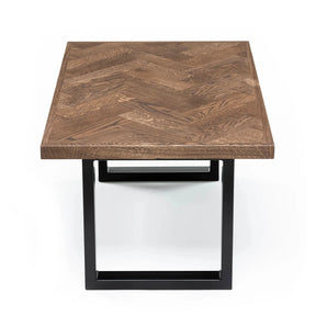 Astrid Chocolate Oak Herringbone Coffee Table