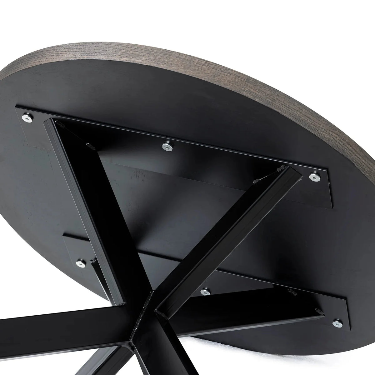 Astrid Round Charcoal Herringbone Coffee Table