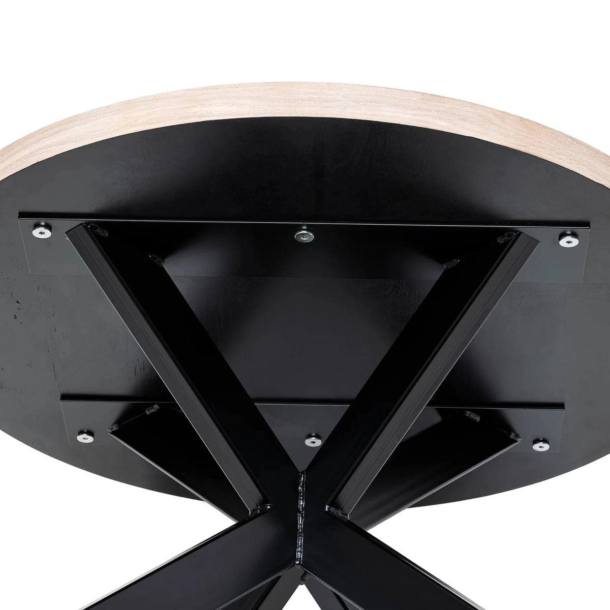Astrid Round Herringbone Coffee Table Cotton