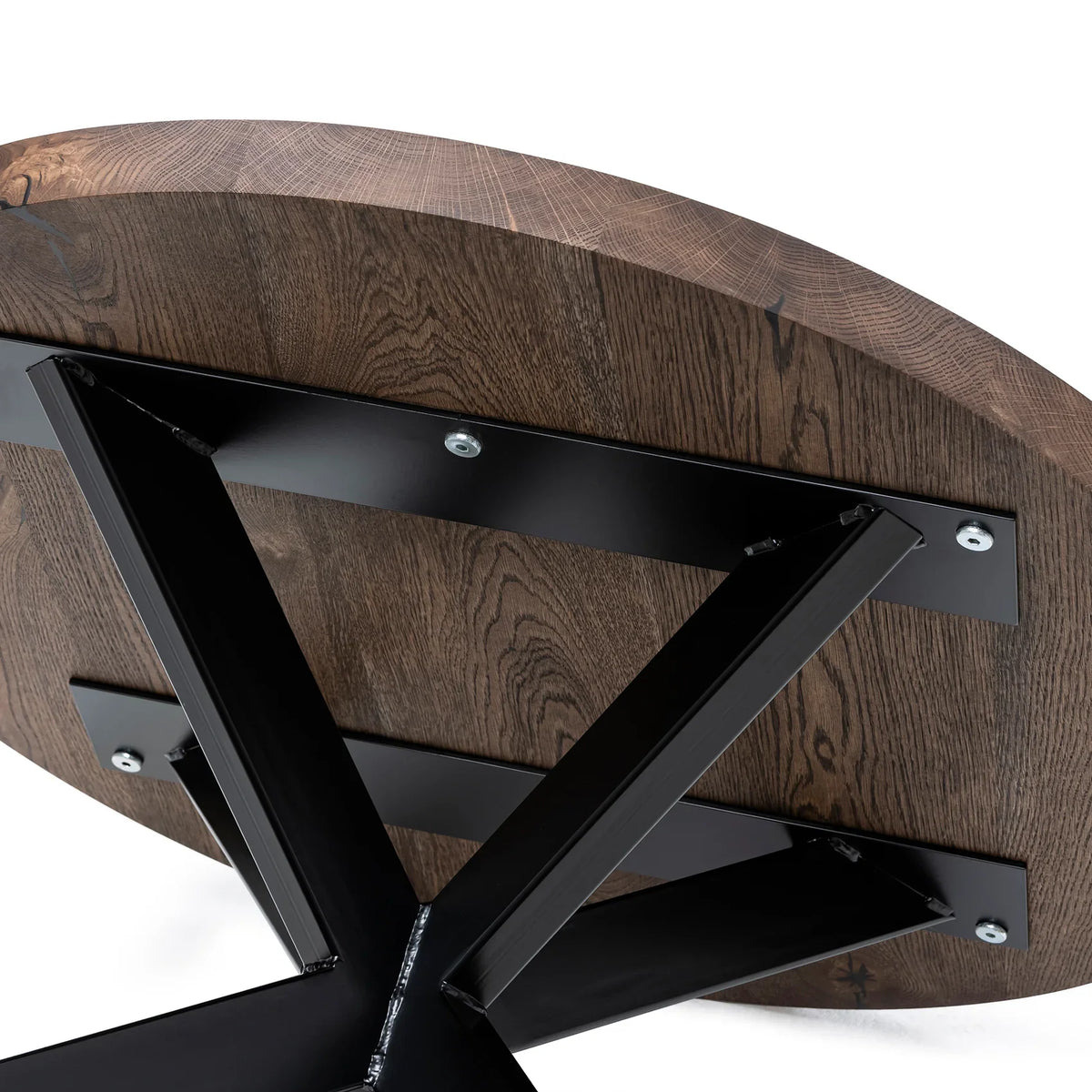 Beatrice Round Coffee Table in Dark Oak