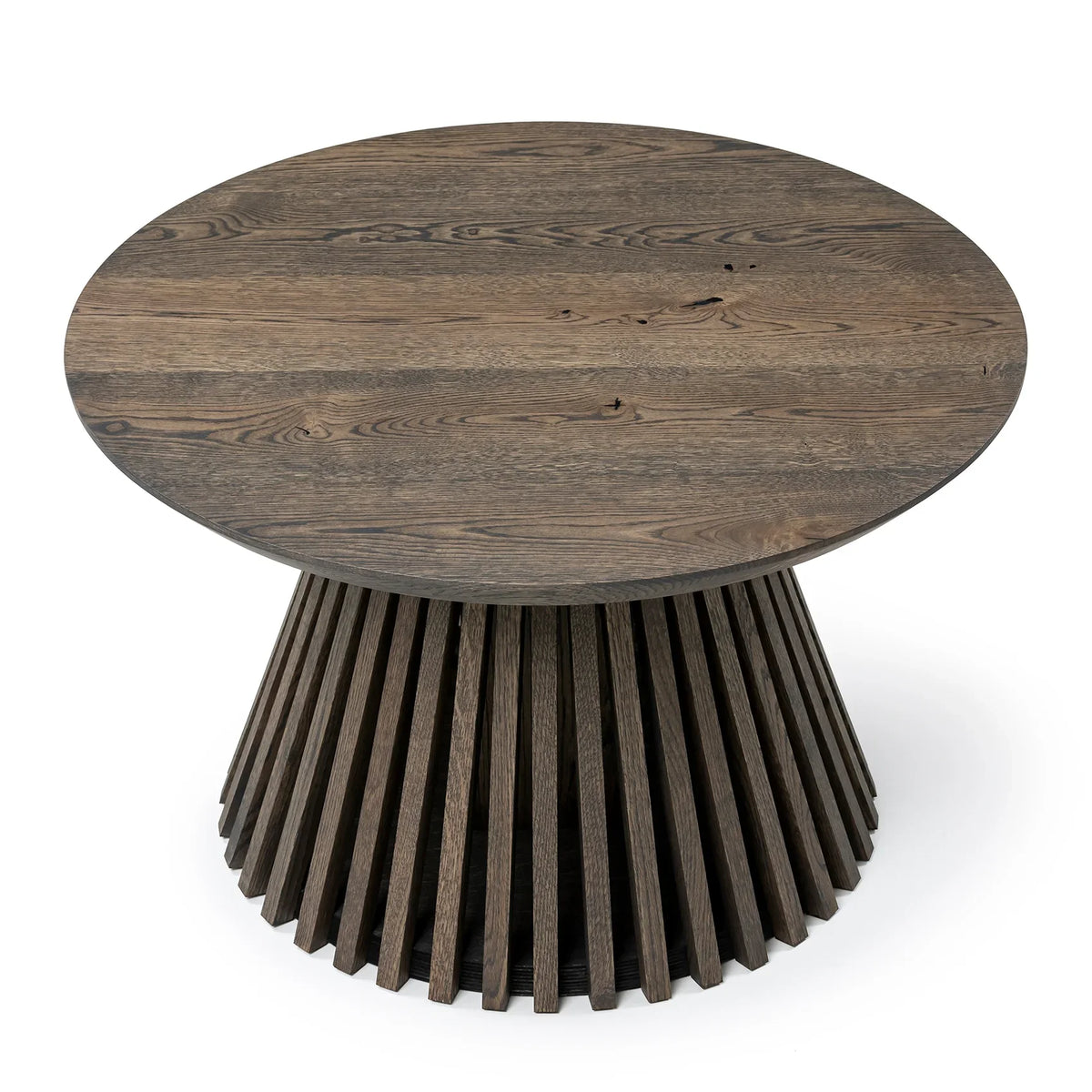 Vivien Charcoal Round Oak Coffee Table