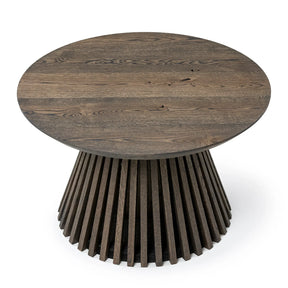 Vivien Charcoal Round Oak Coffee Table