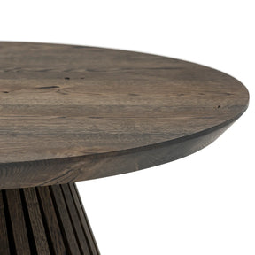 Vivien Charcoal Round Oak Coffee Table