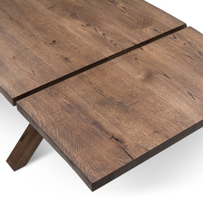 Eva Extendable Dining Table in Chocolate Oak