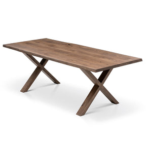 Eva Extendable Dining Table in Chocolate Oak