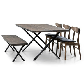 Eva Extendable Dining Table in Charcoal Oak