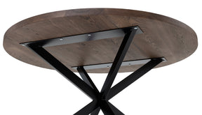 Beatrice Round Extendable Dining Table in Dark Oak