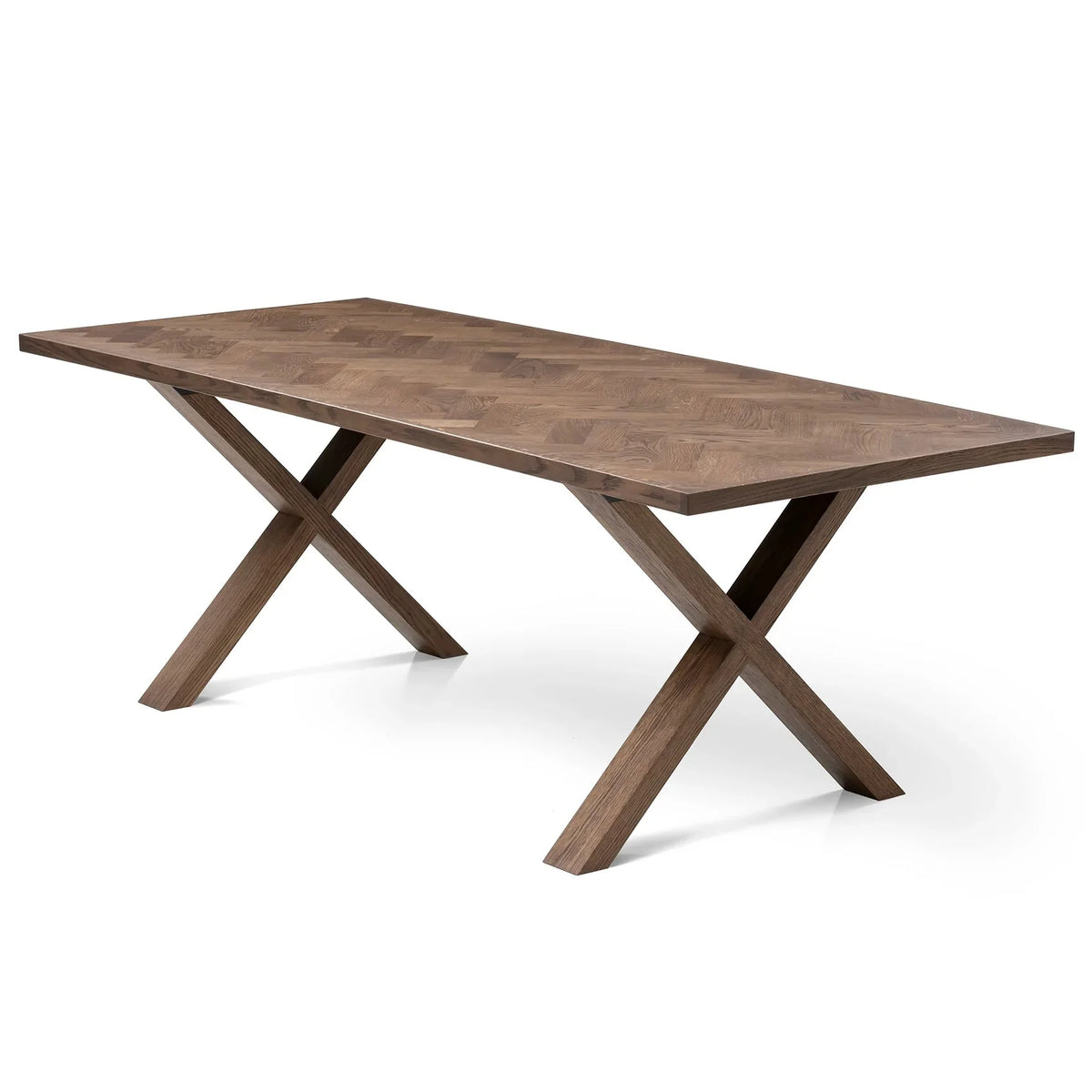 Astrid Chocolate Herringbone Dining Table Extendable