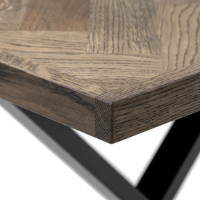 Astrid Charcoal Herringbone Dining Table Extendable