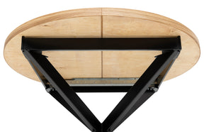 Astrid Round Extendable Parquet Dining Table