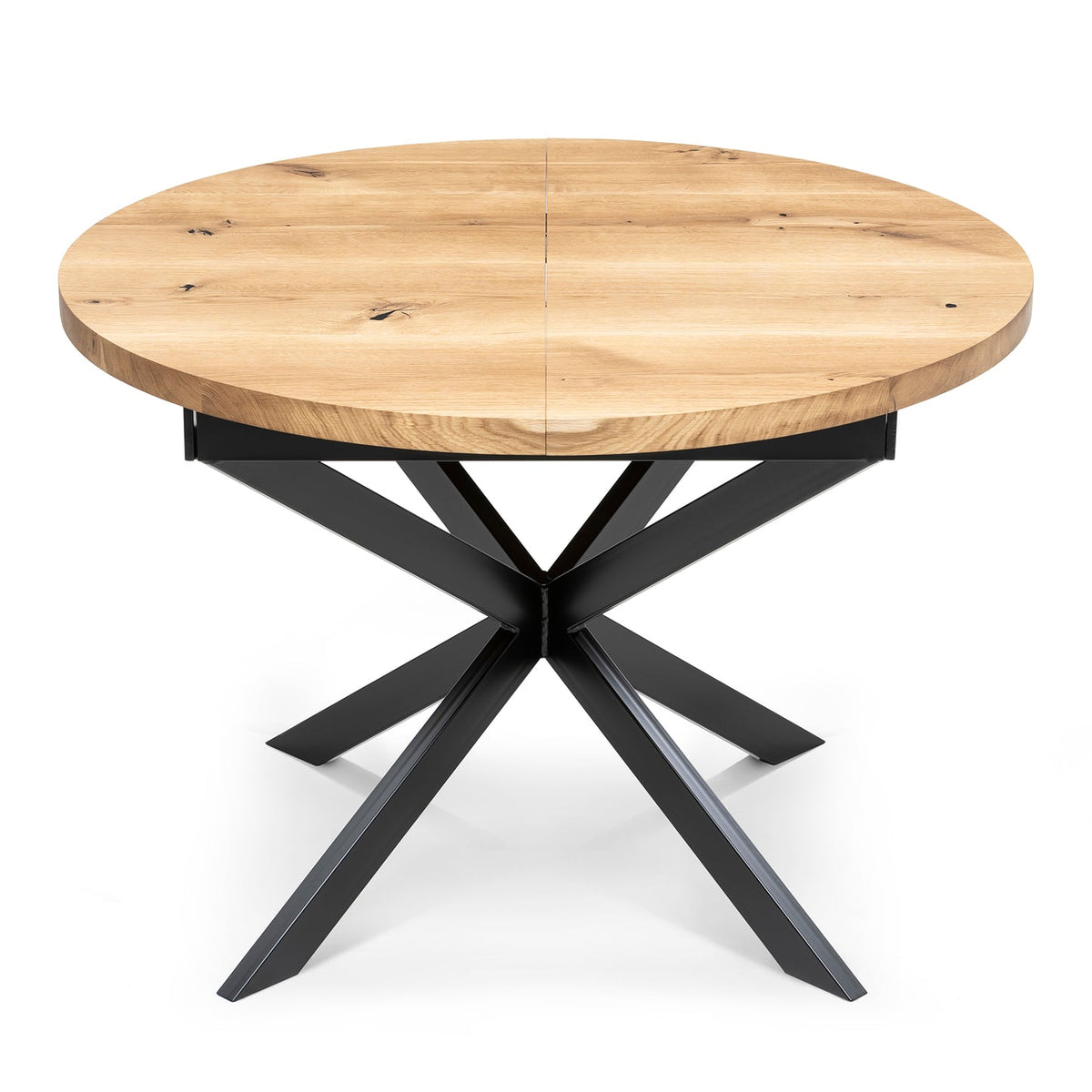 Beatrice Round Extendable Oak Dining Table in Solid Oak