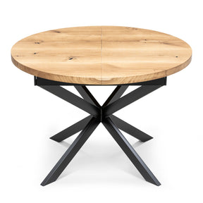 Beatrice Round Extendable Oak Dining Table in Solid Oak