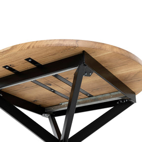 Beatrice Round Extendable Oak Dining Table in Solid Oak
