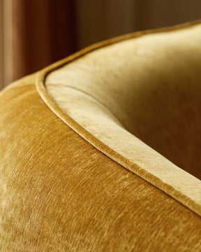 Zoey ochre fabric armchair