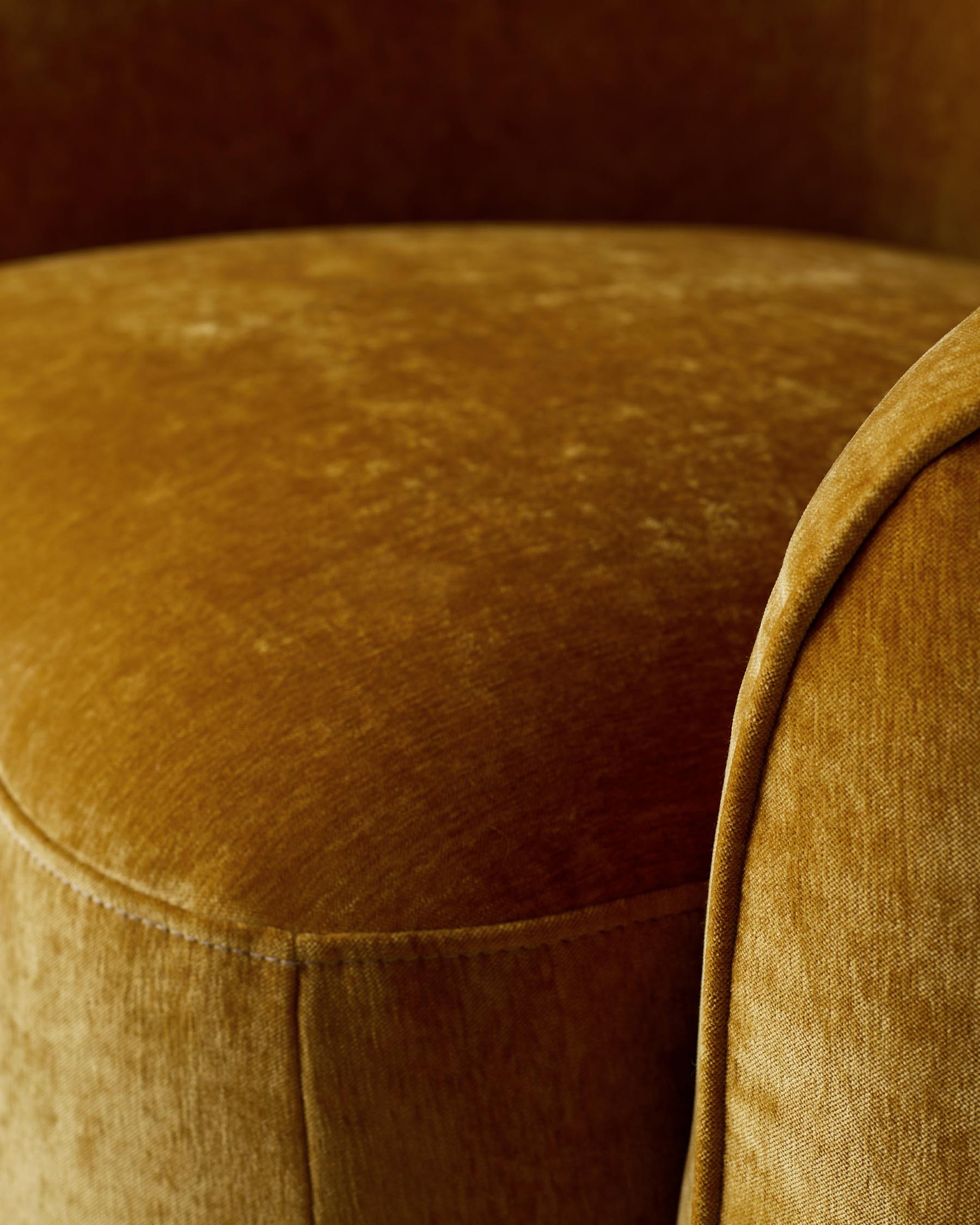 Zoey ochre fabric armchair