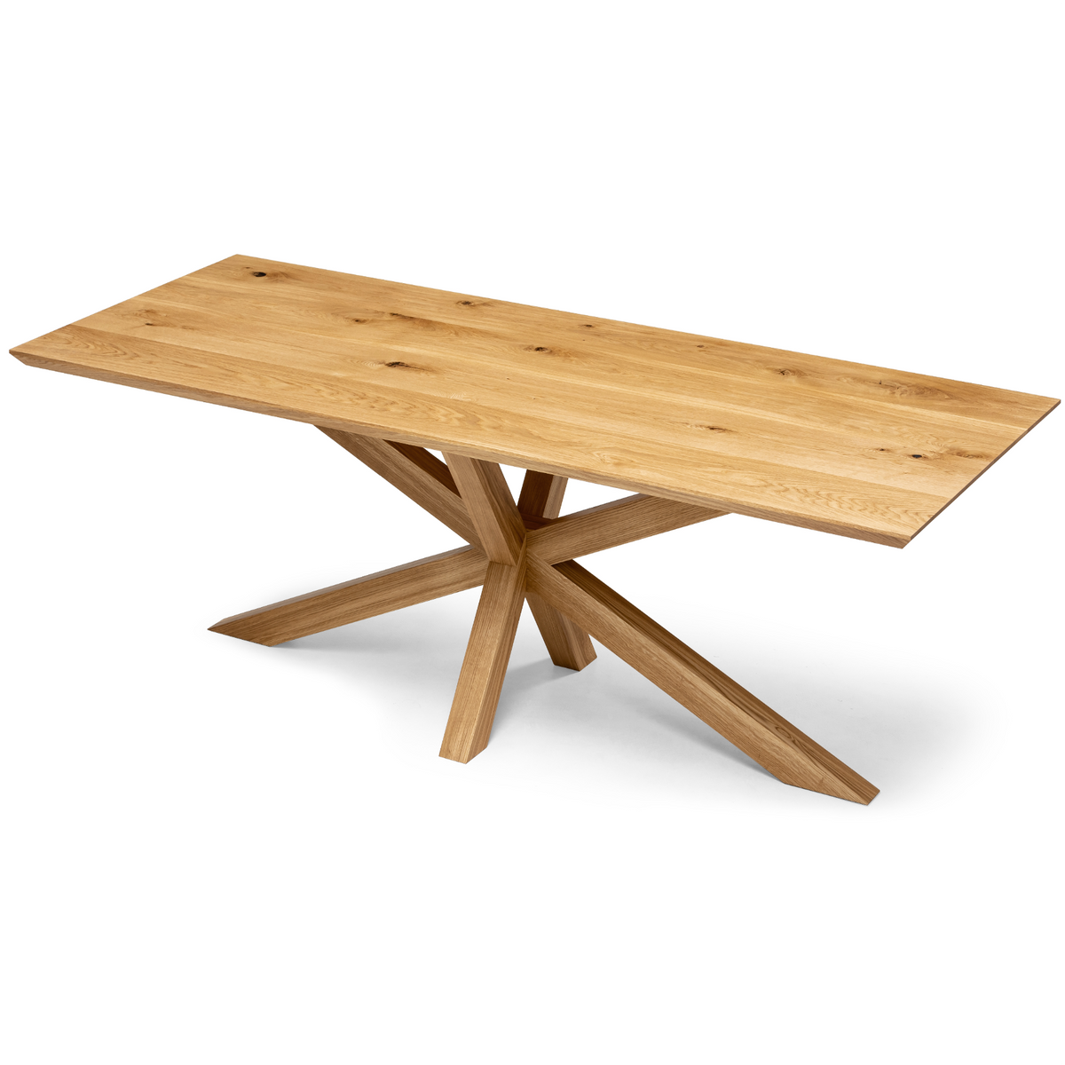 Julia Extendable Oak Dining Table Spider Leg
